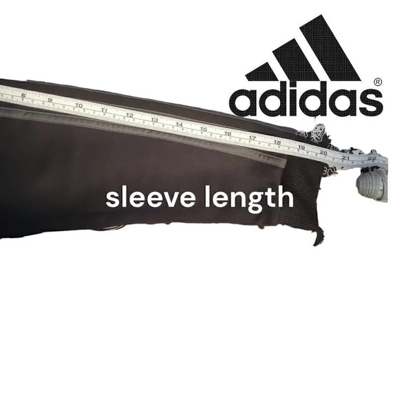 Adidas | Black Hoodie with Gray Stripes | Kangaroo pocket | NWOT - Picture 6 of 8